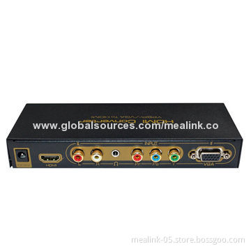 YPbPr/VGA to HDMI Multi-media Converter with VGA Port or Single SourceNew